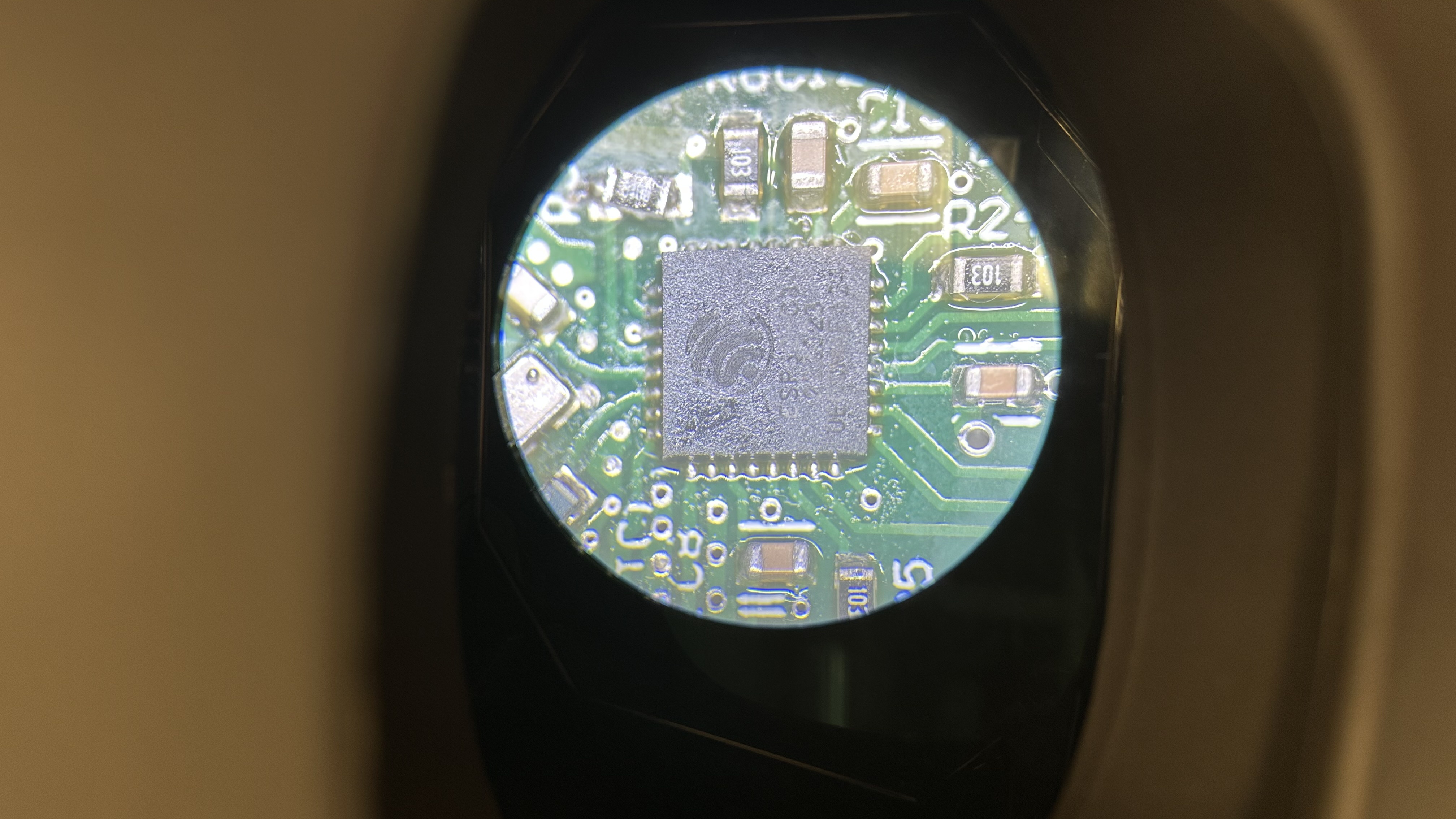 Microscope view of BLE chip